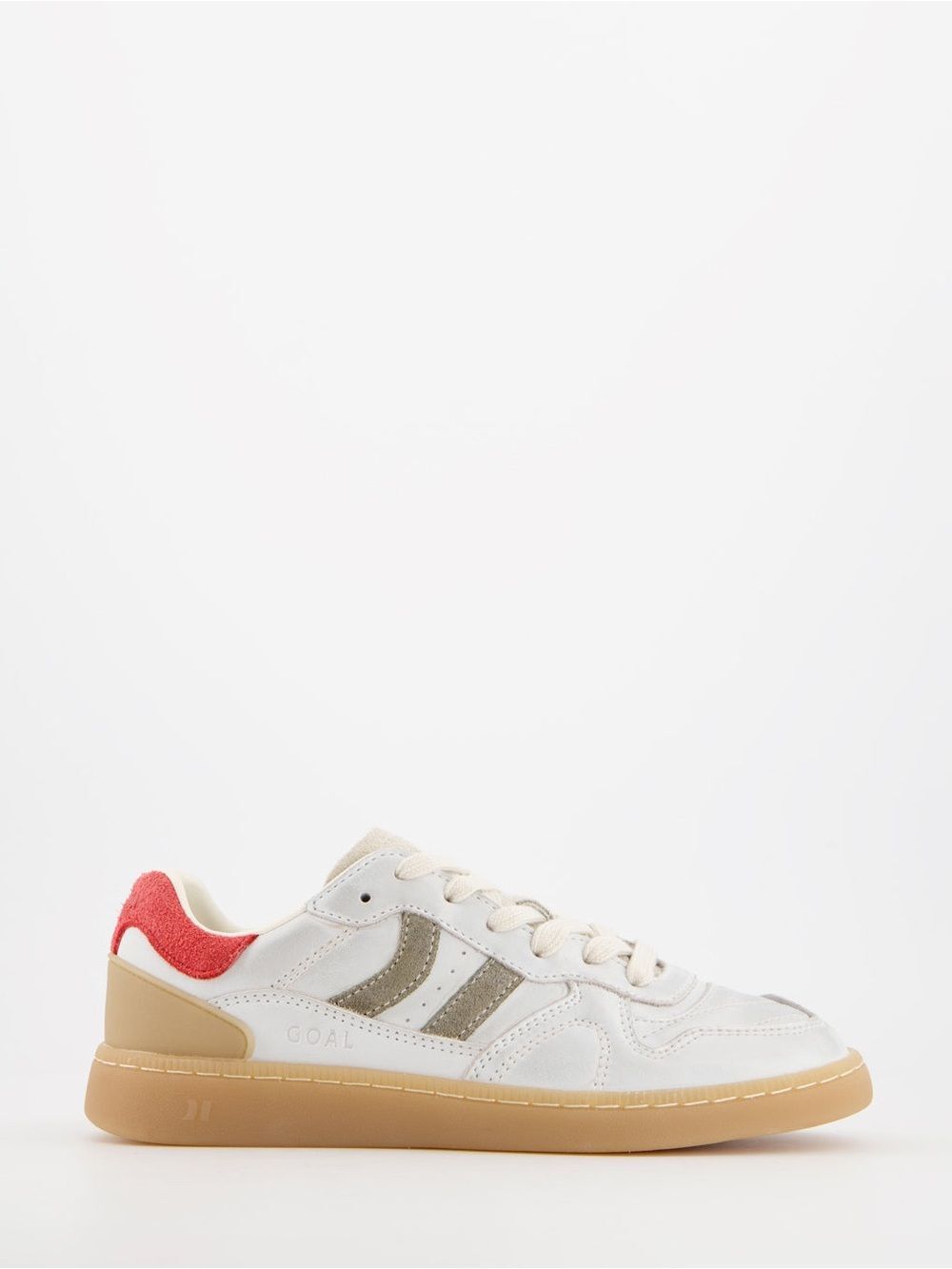 Coolway Goal Chrome Glow White Leather Red Sneakers Shoes US 6 6.5 EU 37 NEW NWT